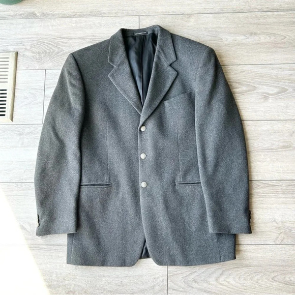 Boulevard Club Soft  Wool Cashmere Blend Blazer Made in Canada - Picture 3 of 14